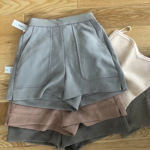 Aritzia Bossier Short in Cement 00 - NWT